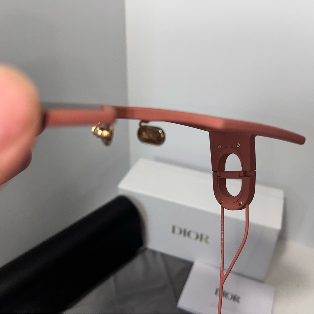 Dior Pink and Black Geometric Sunglasses - Picture 8 of 9